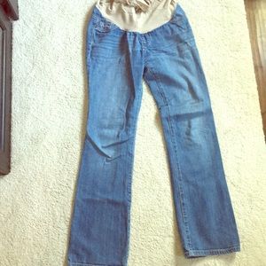 Maternity jeans with full belly panel